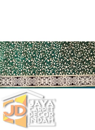 Karpet Sajadah Akmal Hijau Motif Bunga / Batik 120x600, 120x1200,120 x 1800, 120 x 2400,120 x 3000.